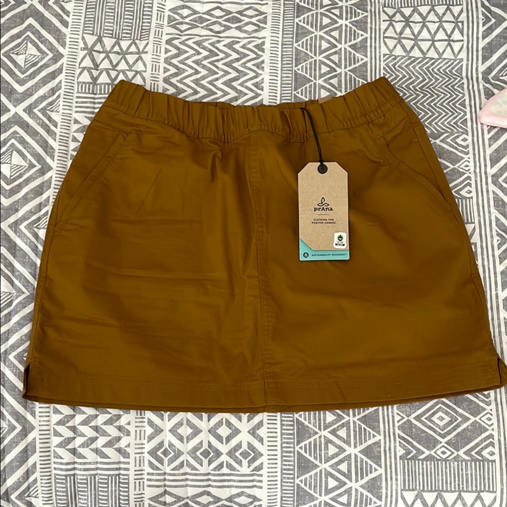 Prana Brown Mini Pencil Skirt Casual